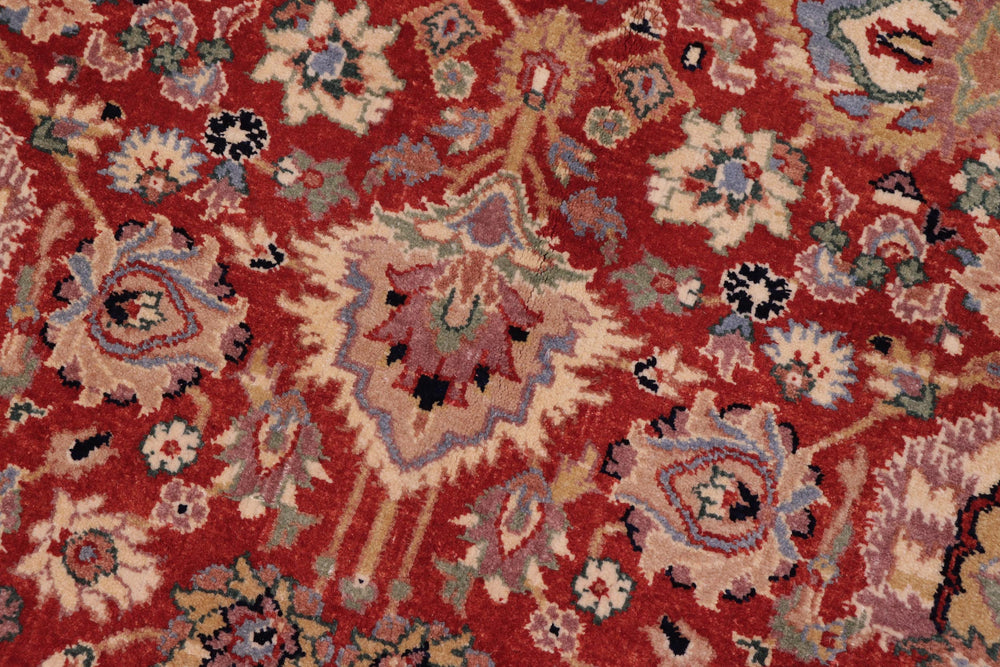 handmade Transitional Lahore Rust Tan Hand Knotted RECTANGLE 100% WOOL area rug 6' x 9'