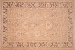 handmade Traditional Kafkaz Brown Tan Hand Knotted RECTANGLE 100% WOOL area rug 6x9