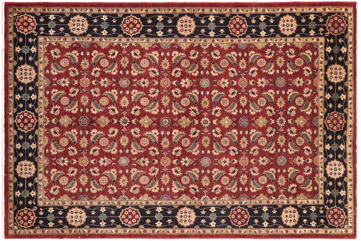 Boho Chic Ziegler Dawne Red/Blue Wool Rug - 6'1'' x 8'9''
