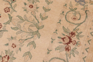 handmade Transitional Kafkaz Tan Green Hand Knotted RECTANGLE 100% WOOL area rug 6' x 9'