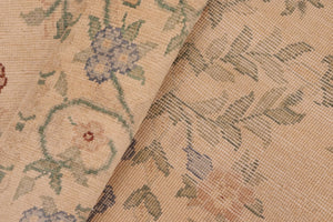 handmade Transitional Kafkaz Tan Green Hand Knotted RECTANGLE 100% WOOL area rug 6' x 9'