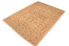 handmade Transitional Kafkaz Tan Brown Hand Knotted RECTANGLE 100% WOOL area rug 10' x 13'
