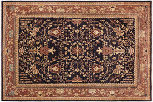 Oriental Ziegler Alla Blue/Brown Wool Rug - 9'11'' x 13'9''