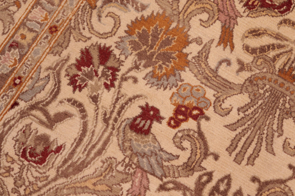 handmade Transitional Sayra Beige Gray Hand Knotted RECTANGLE 100% WOOL area rug 6x10