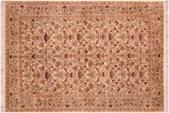 handmade Transitional Sayra Beige Gray Hand Knotted RECTANGLE 100% WOOL area rug 6x10