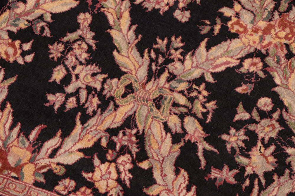 handmade Transitional Basan Black Rust Hand Knotted RECTANGLE 100% WOOL area rug 6x9