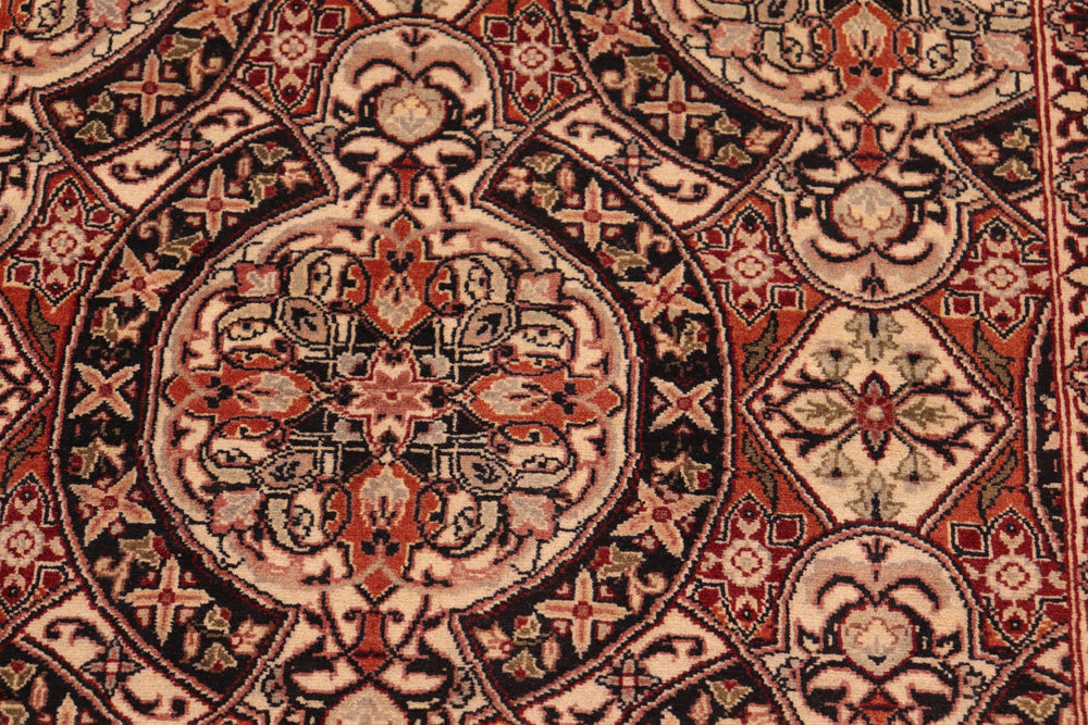 handmade Transitional Paracha Black Rust Hand Knotted RECTANGLE 100% WOOL area rug 6x9