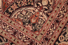 handmade Transitional Paracha Black Rust Hand Knotted RECTANGLE 100% WOOL area rug 6x9