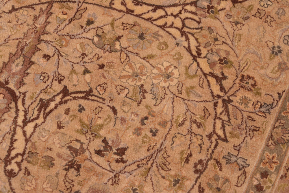 handmade Transitional  Taupe Brown Hand Knotted RECTANGLE 100% WOOL area rug 6x10