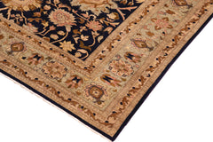 handmade Transitional Kafkaz Blue Green Hand Knotted RECTANGLE 100% WOOL area rug 10' x 13'