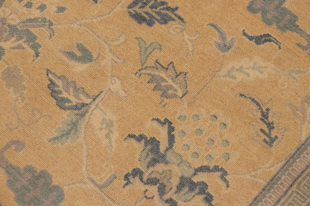 handmade Traditional Kafkaz Peach Beige Hand Knotted RECTANGLE 100% WOOL area rug 8x11