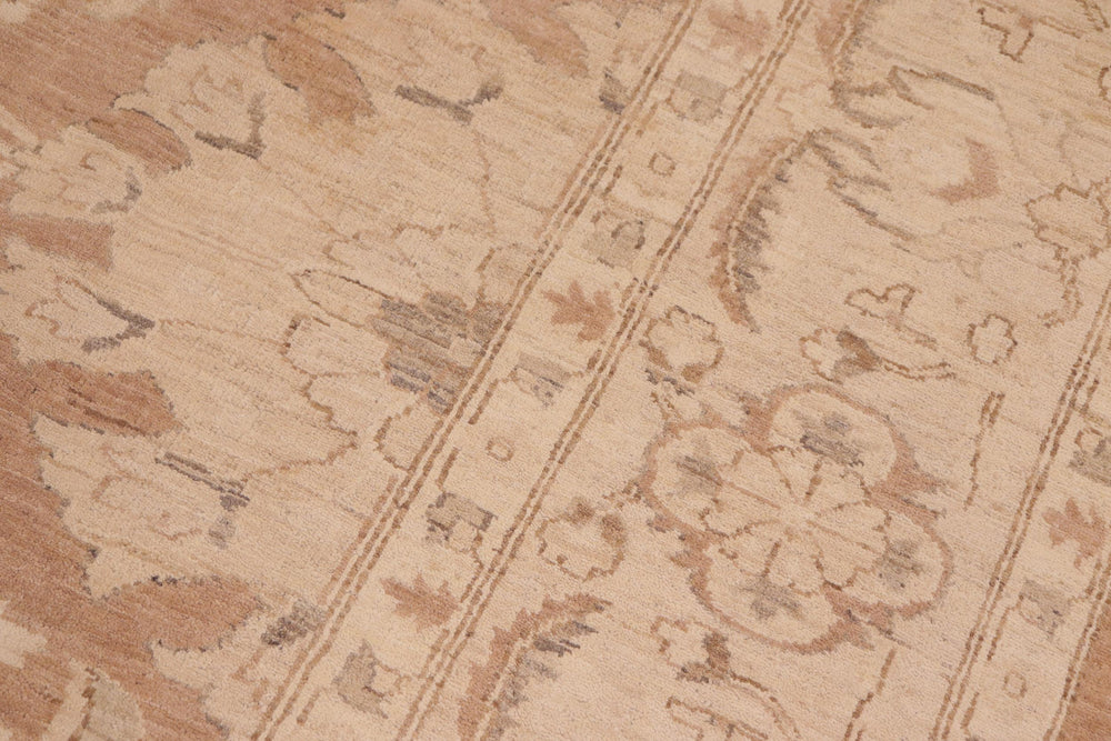 handmade Traditional Kafkaz Brown Tan Hand Knotted RECTANGLE 100% WOOL area rug 10x14