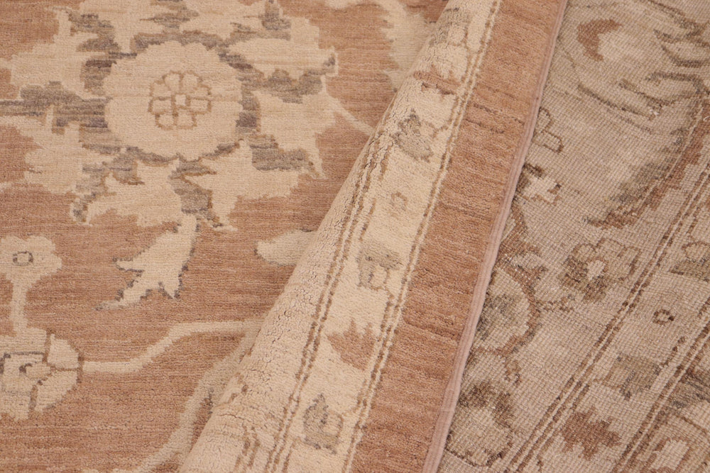 handmade Traditional Kafkaz Brown Tan Hand Knotted RECTANGLE 100% WOOL area rug 10x14