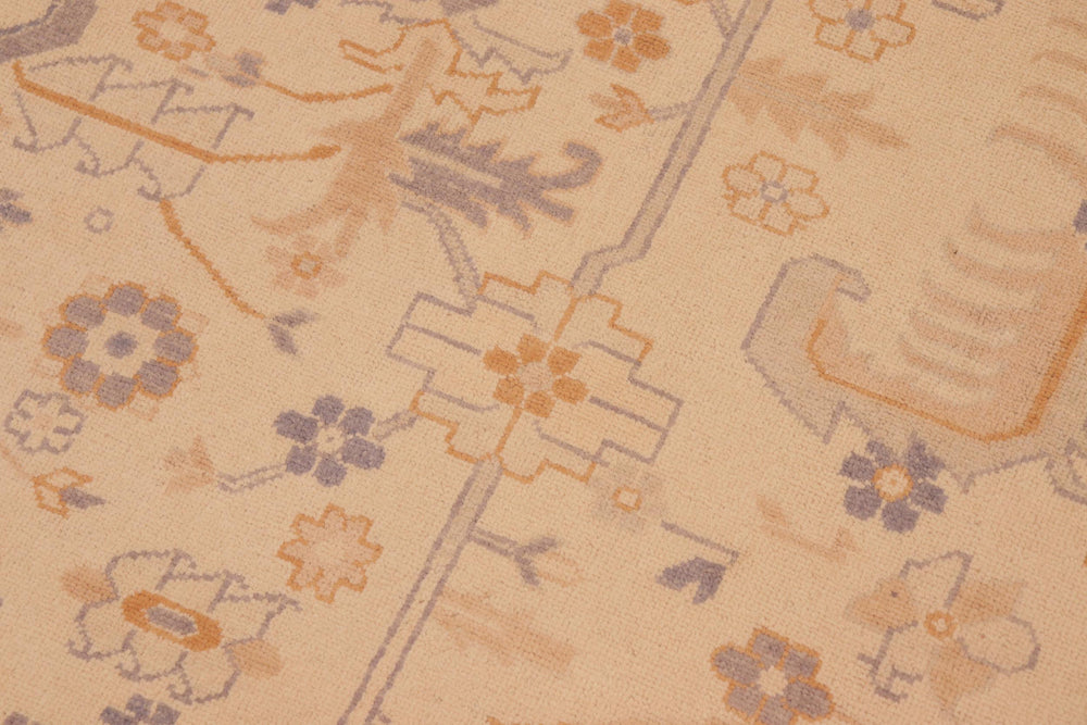 handmade Traditional Kafkaz Beige Lt. Gray Hand Knotted RECTANGLE 100% WOOL area rug 8x10