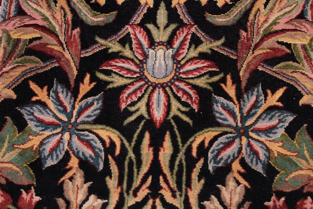 handmade Transitional Internation Black Black Hand Knotted RECTANGLE 100% WOOL area rug 9x12