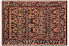 handmade Transitional Internation Black Black Hand Knotted RECTANGLE 100% WOOL area rug 9x12