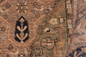 handmade Transitional Kafkaz Tan Lt. Green Hand Knotted RECTANGLE 100% WOOL area rug 8' x 10'