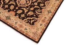 handmade Traditional Kafkaz Brown Tan Hand Knotted RECTANGLE 100% WOOL area rug 8x10