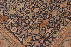 handmade Transitional Kafkaz Charcoal Lt. Gray Hand Knotted RECTANGLE 100% WOOL area rug 8x10