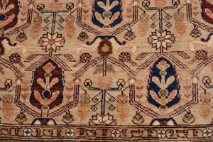 handmade Transitional Kafkaz Tan Green Hand Knotted RECTANGLE 100% WOOL area rug 9' x 12'