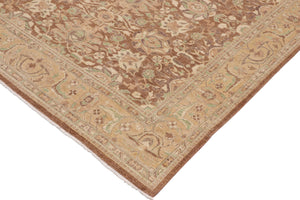 handmade Transitional Kafkaz Lt. Brown Gold Hand Knotted RECTANGLE 100% WOOL area rug 9' x 12'