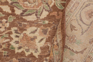 handmade Transitional Kafkaz Lt. Brown Gold Hand Knotted RECTANGLE 100% WOOL area rug 9' x 12'