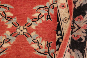 handmade Transitional Kafkaz Red Black Hand Knotted RECTANGLE 100% WOOL area rug 9' x 12'