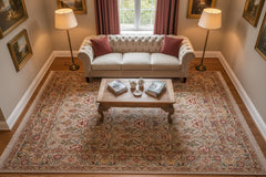 handmade Transitional Lily Gray Gray Hand Knotted RECTANGLE 100% WOOL area rug 9x12