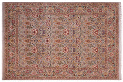 handmade Transitional Lily Gray Gray Hand Knotted RECTANGLE 100% WOOL area rug 9x12