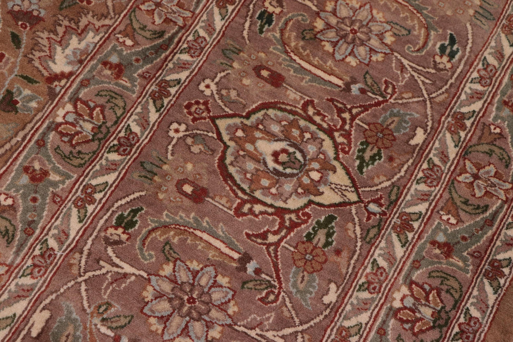 handmade Transitional  Drk. Blue Lt. Green Hand Knotted RECTANGLE 100% WOOL area rug 9x12