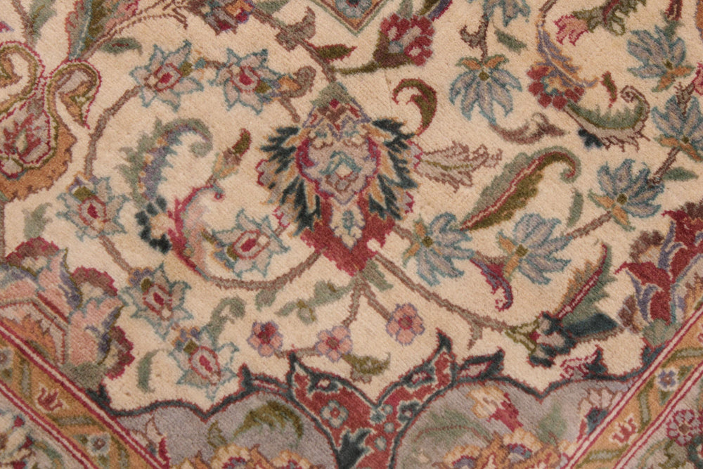 handmade Traditional Hussani Gray Drk.green Hand Knotted RECTANGLE 100% WOOL area rug 9x12