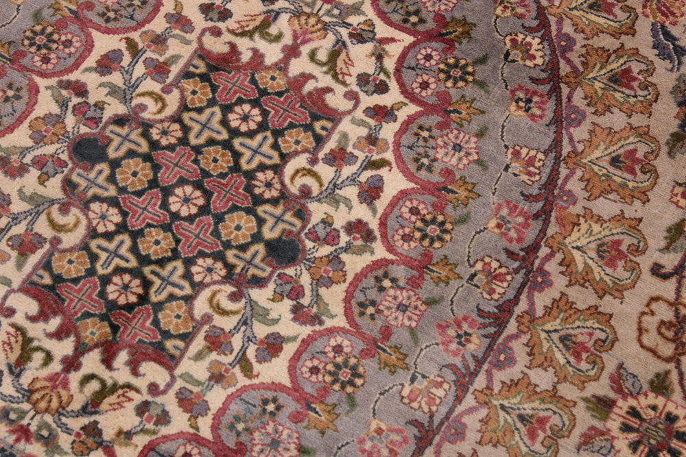 handmade Traditional Hussani Gray Drk.green Hand Knotted RECTANGLE 100% WOOL area rug 9x12