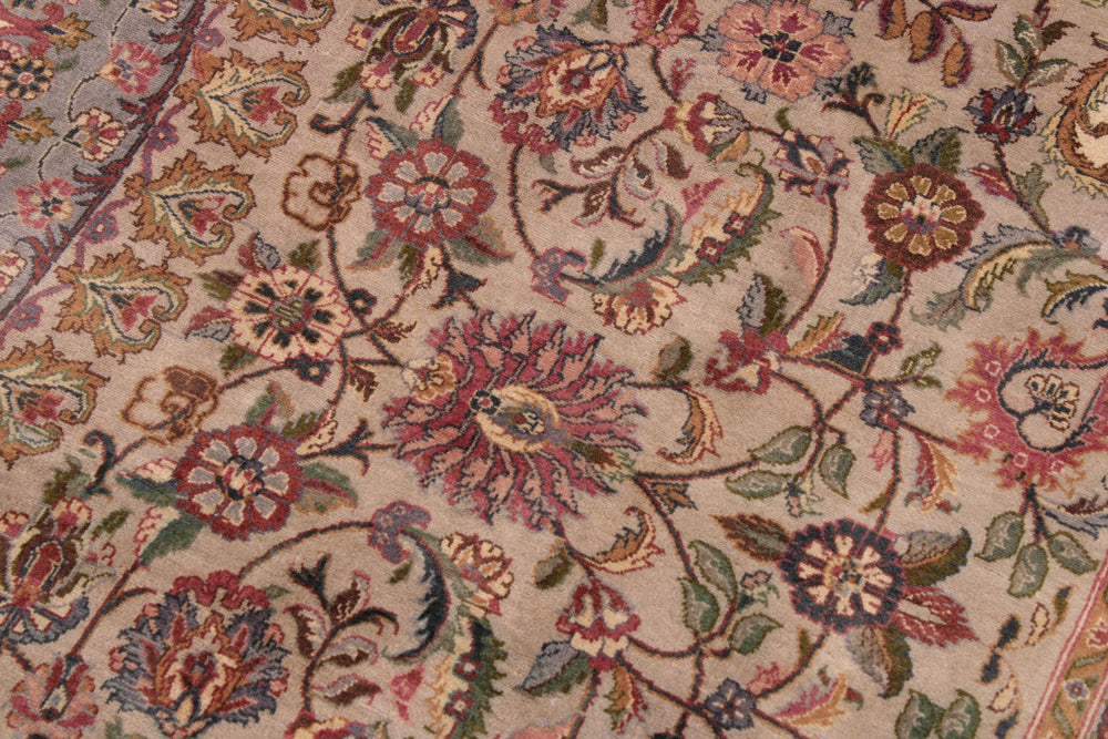 handmade Traditional Hussani Gray Drk.green Hand Knotted RECTANGLE 100% WOOL area rug 9x12