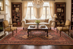handmade Transitional Sultan Blue Blue Hand Knotted RECTANGLE 100% WOOL area rug 9x12