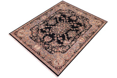 handmade Traditional Gujranwala Black Lt. Gray Hand Knotted RECTANGLE 100% WOOL area rug 9x12