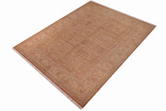 handmade Transitional Kafkaz Brown Lt. Tan Hand Knotted RECTANGLE 100% WOOL area rug 9x12
