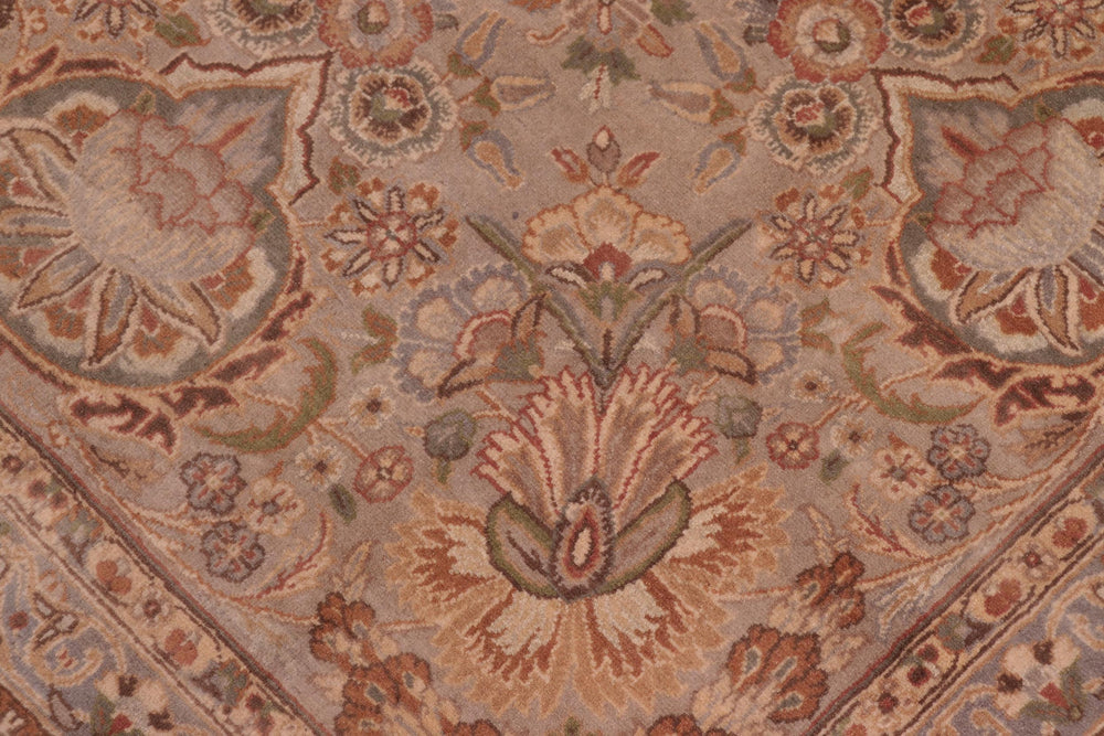 handmade Traditional Lahore Lt. Gray Lt. Gray Hand Knotted RECTANGLE 100% WOOL area rug 9x12