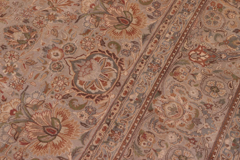 handmade Traditional Lahore Lt. Gray Lt. Gray Hand Knotted RECTANGLE 100% WOOL area rug 9x12