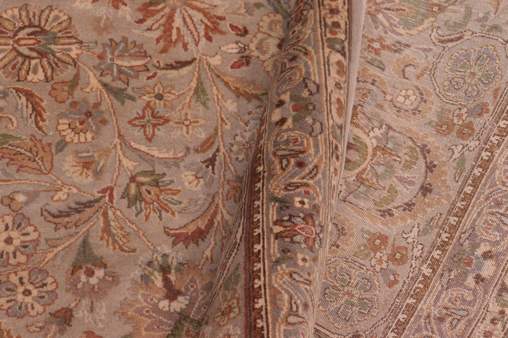 handmade Traditional Lahore Lt. Gray Lt. Gray Hand Knotted RECTANGLE 100% WOOL area rug 9x12