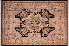 handmade Traditional Angola Black Gray Hand Knotted RECTANGLE 100% WOOL area rug 8x10