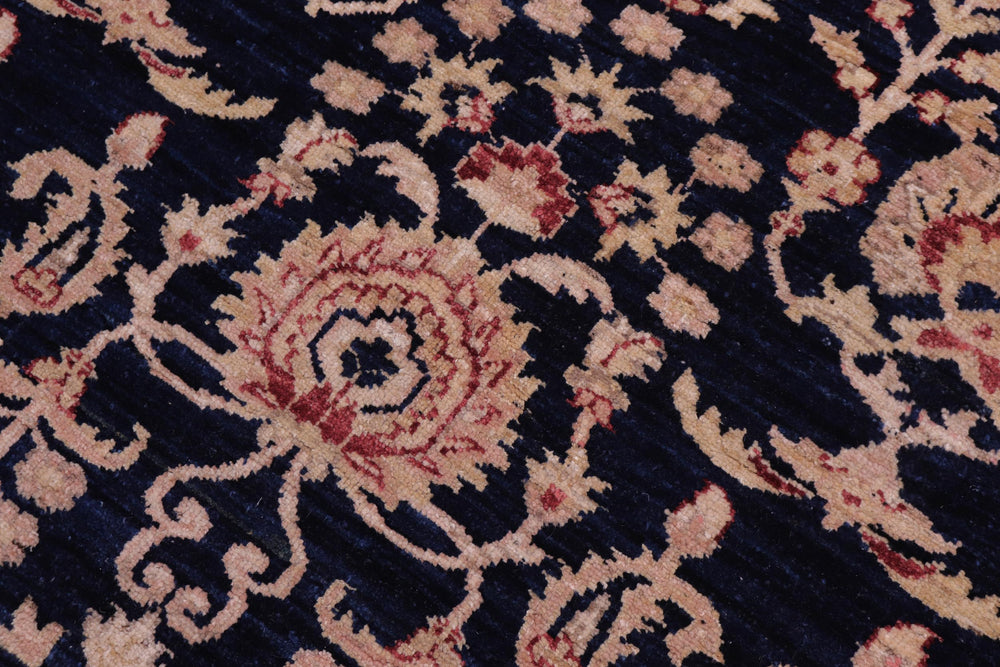 handmade Transitional Kafkaz Blue Red Hand Knotted SQUARE 100% WOOL area rug 8' x 8'