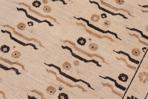 handmade Transitional Kafkaz Lt. Tan Lt. Tan Hand Knotted RECTANGLE 100% WOOL area rug 9' x 15'