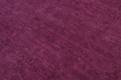 handmade Over Dyed Over Dyed Purple Purple Hand Knotted RECTANGLE 100% WOOL area rug 10' x 14'