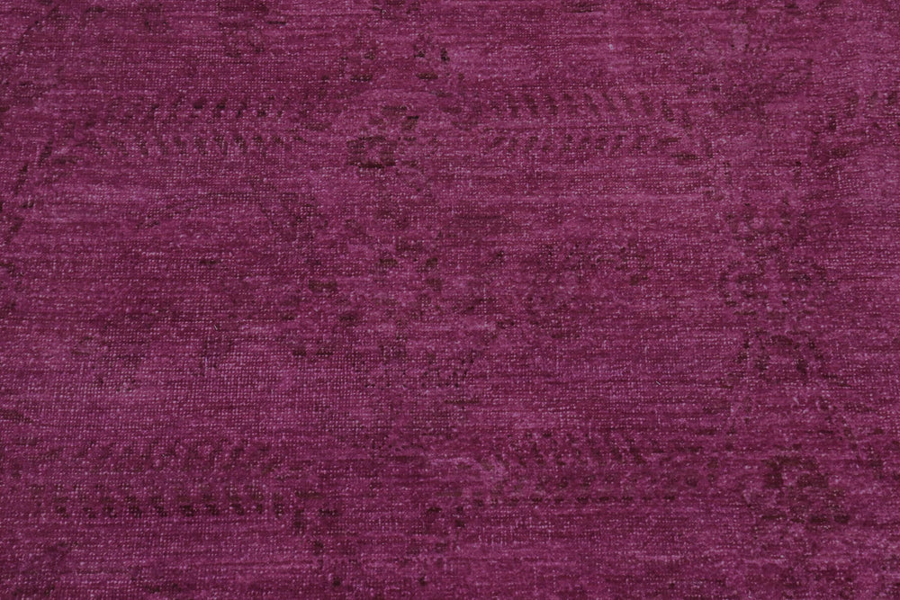 handmade Over Dyed Over Dyed Purple Purple Hand Knotted RECTANGLE 100% WOOL area rug 10' x 14'
