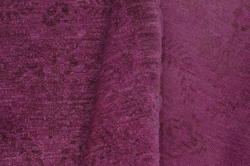 handmade Over Dyed Over Dyed Purple Purple Hand Knotted RECTANGLE 100% WOOL area rug 10' x 14'