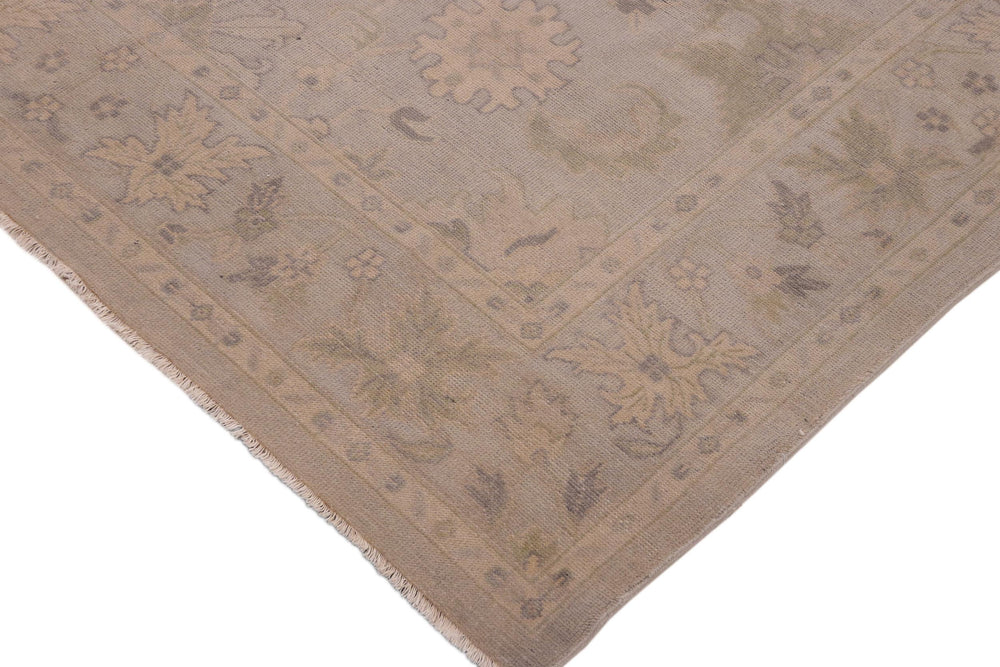 handmade Traditional Kafkaz Gray Beige Hand Knotted RECTANGLE 100% WOOL area rug 9' x 12'