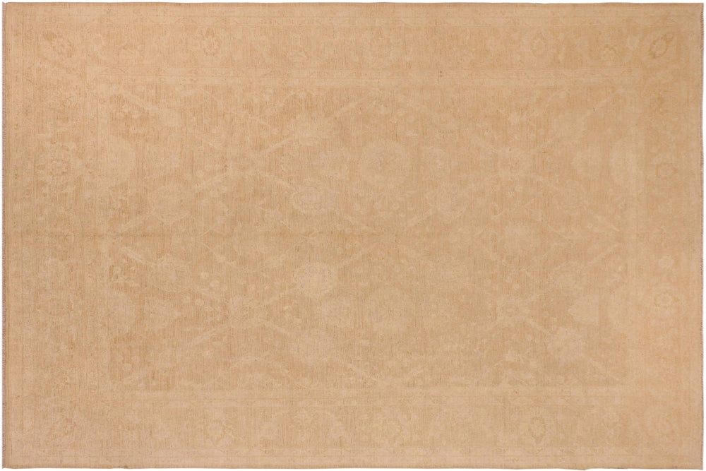 handmade Modern Kafkaz Brown Tan Hand Knotted RECTANGLE 100% WOOL area rug 10' x 14'