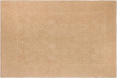 handmade Modern Kafkaz Brown Tan Hand Knotted RECTANGLE 100% WOOL area rug 10' x 14'