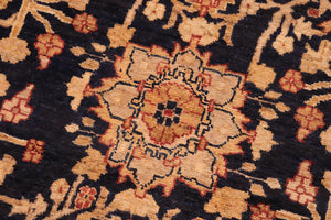handmade Transitional Kafkaz Blue Rust Hand Knotted RECTANGLE 100% WOOL area rug 8' x 10'