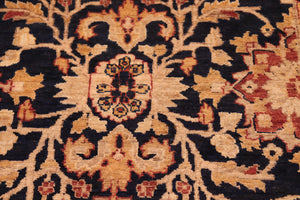 handmade Transitional Kafkaz Blue Rust Hand Knotted RECTANGLE 100% WOOL area rug 8' x 10'